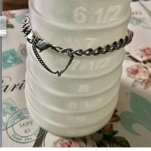 James Avery .925 Sterling Silver Double Curb Chain Bracelet 7.1g 7” - Picture 4 of 5